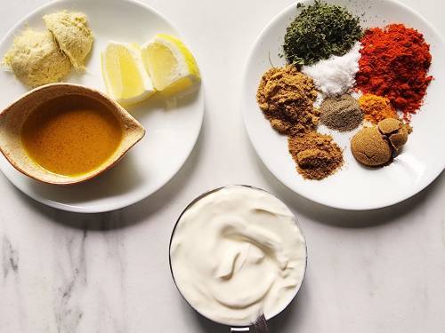 ingredients to make chicken tandoori