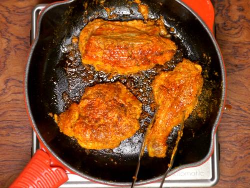 finishing the tandoori chicken