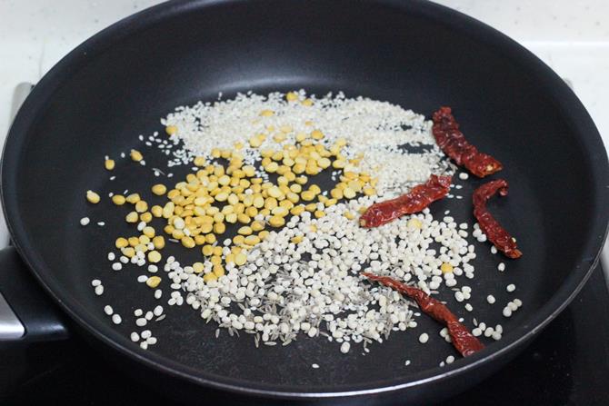 toasting dal sesame
