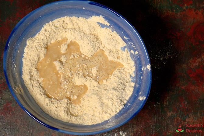 make the dough with water