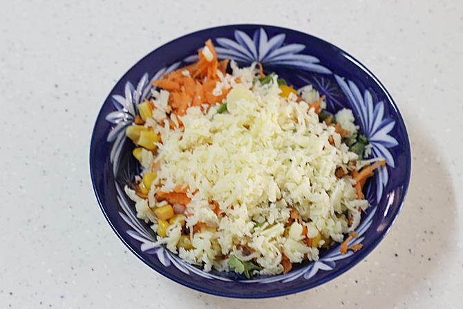 add grated cheese to the filling
