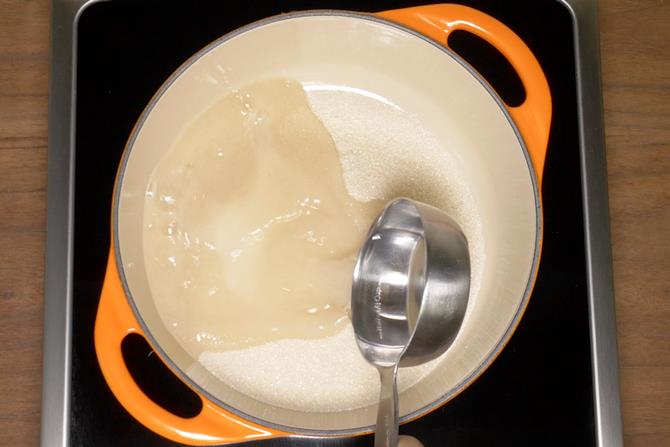 Add sugar and water