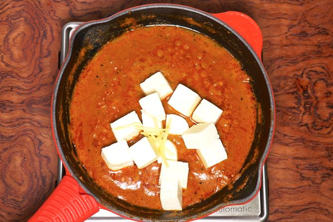 add paneer to the achari masala