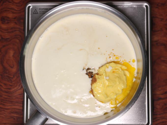 prep up the sauce with heavy cream and butter