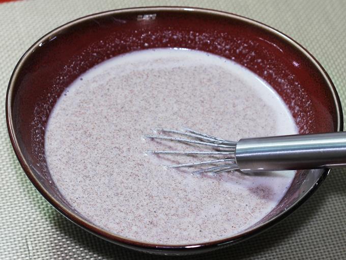 thick or thin but pouring consistency of ragi dosa batter