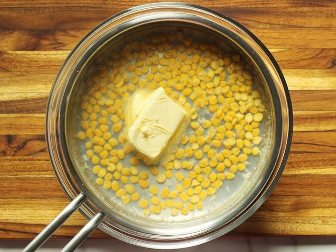 boil water and add butter