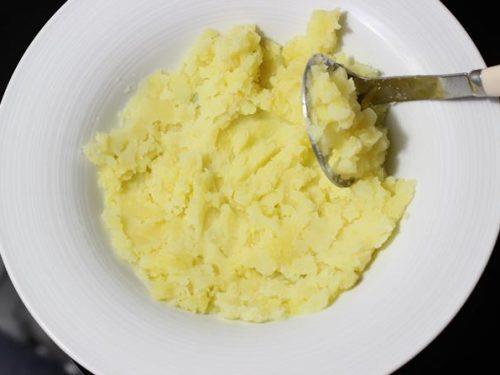 mashing potatoes