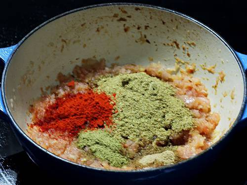 adding spice powders