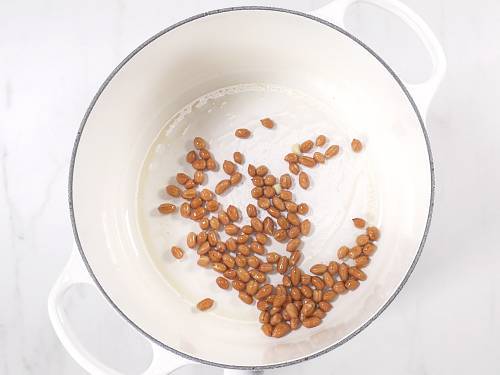 roasting peanuts