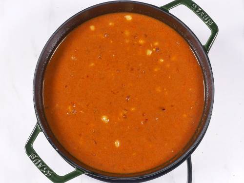 simmer the curry on low heat
