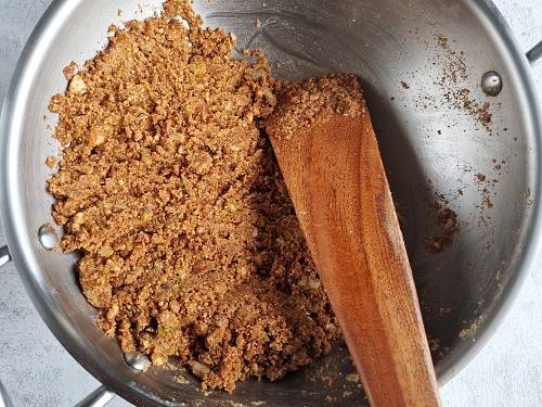 press down with a spoon