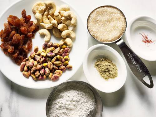 nuts, raisins for indian rice pudding
