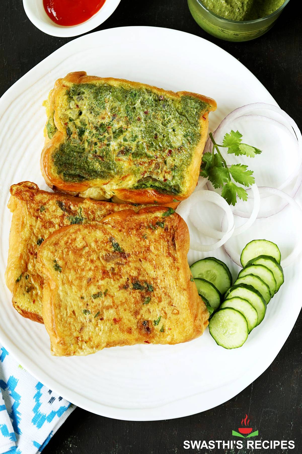 Savory French Toast - Indian Breakfast Option