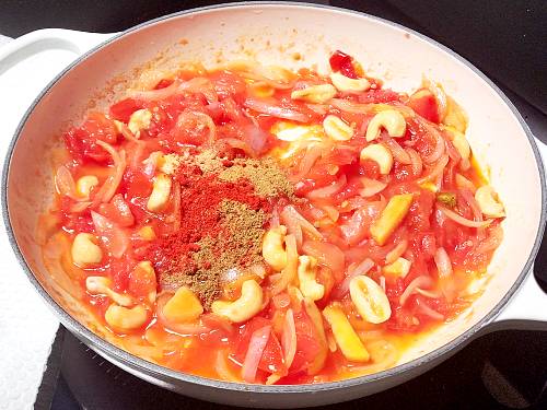 adding spices