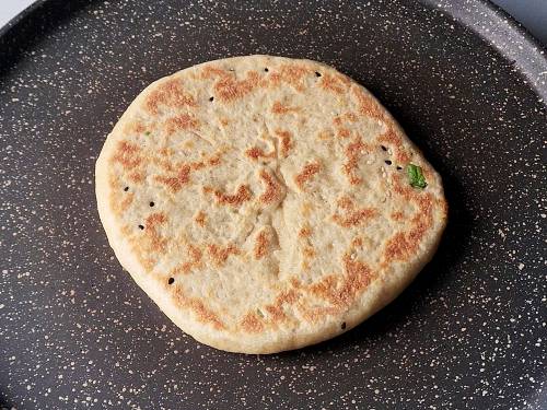 toasting on a pan